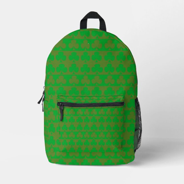 Kleeblattmuster Bedruckter Rucksack (Vorderseite)
