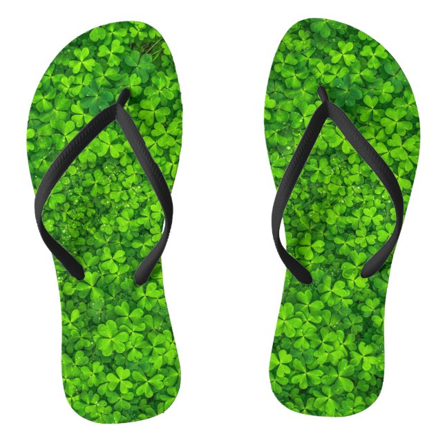 Kleeblatts Clover Verlasse St. Patrick's Day Fun Flip Flops (Fußbett)