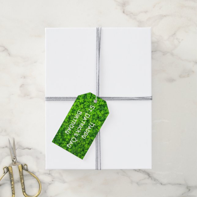 Kleeblatts Clover Verlasse St. Patrick's Day Gebur Geschenkanhänger (Mit Garn)