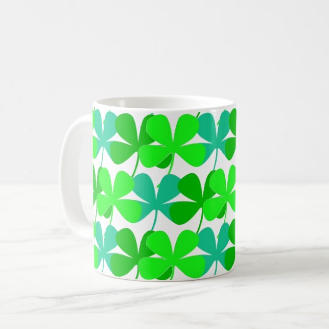 Kleeblatts Green Irish St. Patrick's Day 4Ann Kaffeetasse (Vorderseite Links)