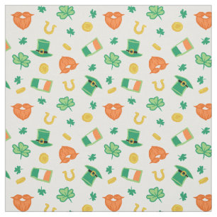Kleeblatts & Hats - St Patrick's Day Pattern Stoff