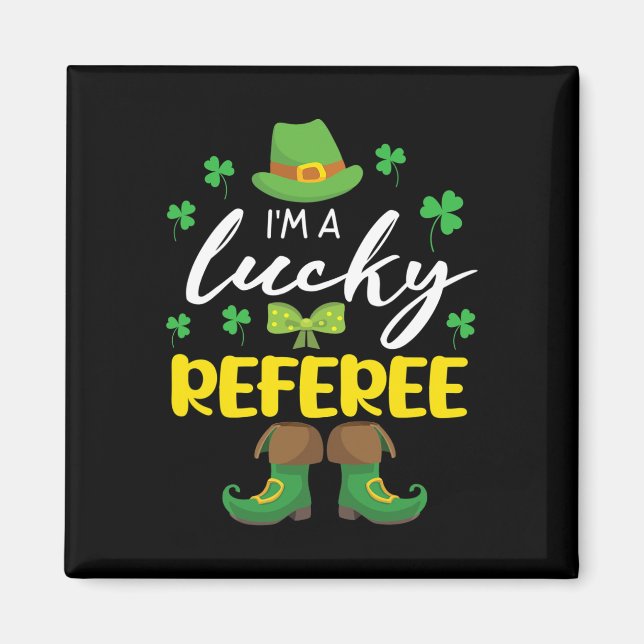 Kleeblatts Leprechaun Body Saint Patrick Ich bin e Magnet (Vorne)