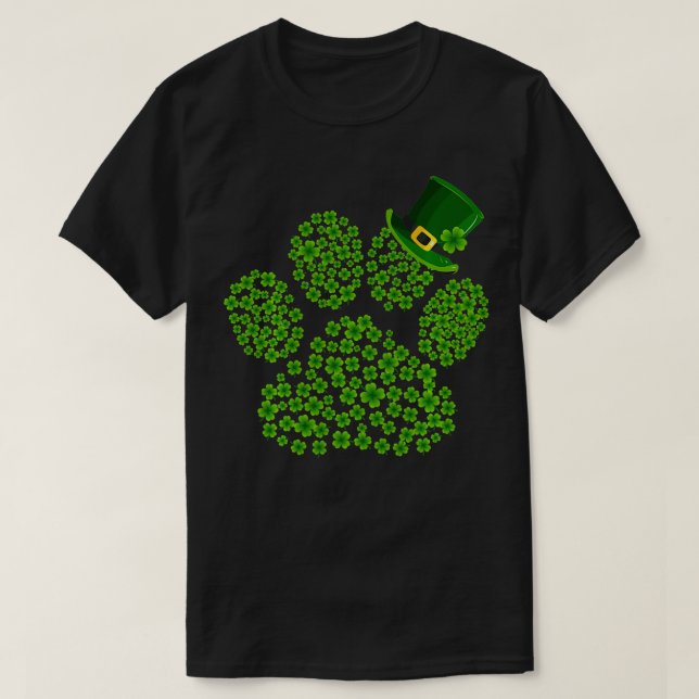 Kleeblatts Paw Print Funny Niedlich Dog Katze Love T-Shirt (Design vorne)