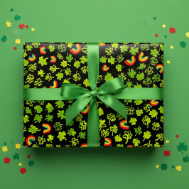 Kleeblatts & Rainbows St Patricks Day Geschenkpapier Set