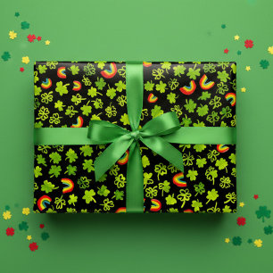 Kleeblatts & Rainbows St Patricks Day Geschenkpapier Set