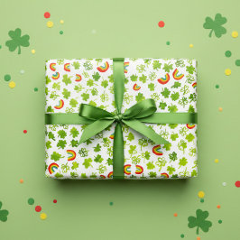 Kleeblatts & Rainbows St Patricks Day Geschenkpapier Set