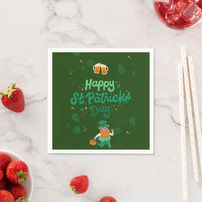 "Kleeblatts & Shenanigans: Ein St. Patrick's Day Serviette (Beispiel)