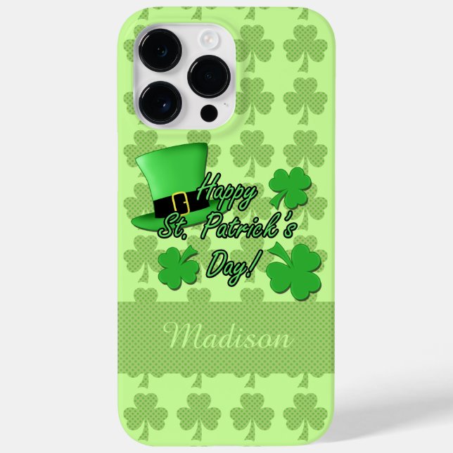 Kleeblatts St. Patricks Monogram Case-Mate iPhone Hülle (Rückseite)