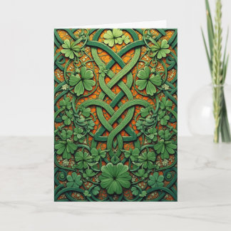 Kleeblatts und Celtic Knots St. Patrick's Day Feiertagskarte