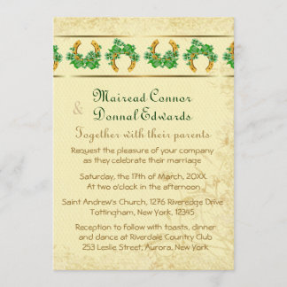Kleeblatts und Irish Wedding Einladung