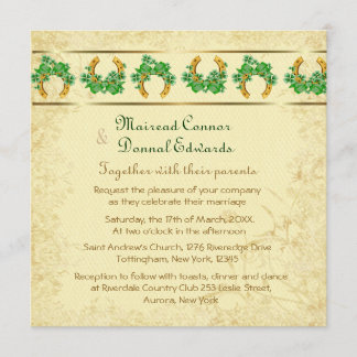 Kleeblatts und Irish Wedding Einladung