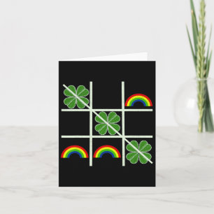 Kleeblatts und Rainbows Tic Tac Toe Lucky Saint Pa Karte