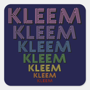 Kleem Chakra Farben Quadratischer Aufkleber