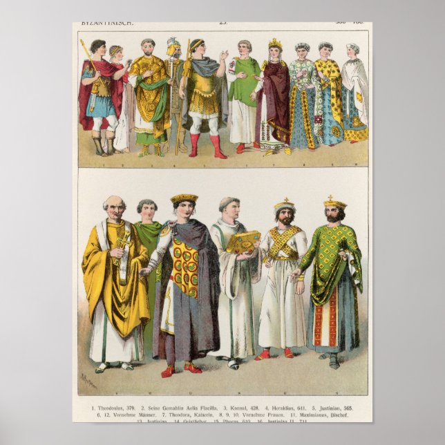 Kleid am byzantinischen Gericht Poster (Vorne)