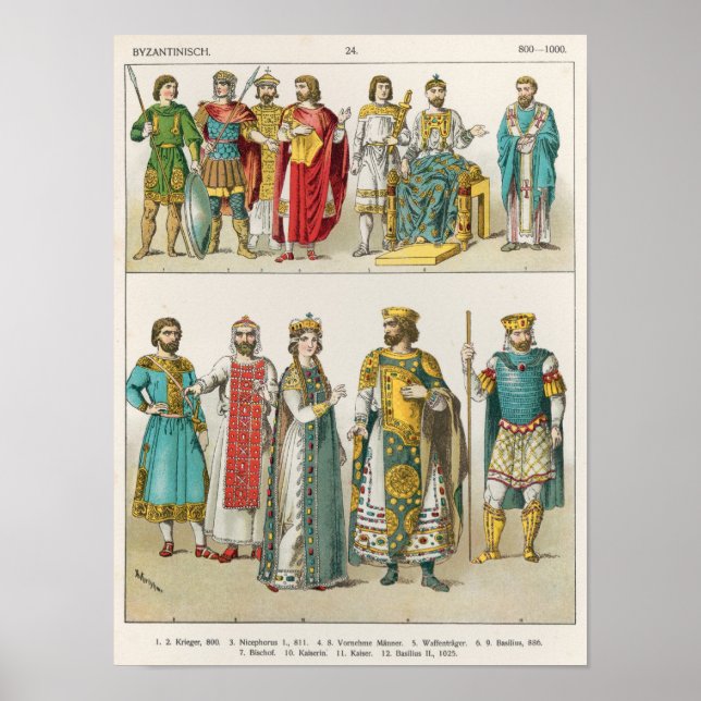 Kleid am byzantinischen Gericht Poster (Vorne)