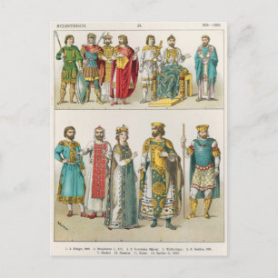 Kleid am byzantinischen Gericht Postkarte