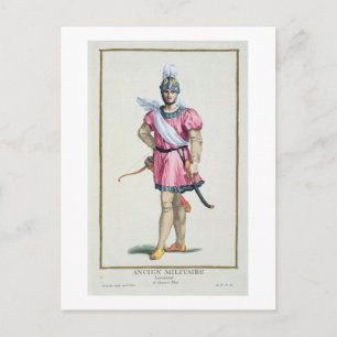 Kleid eines Norman Soldiers von 'Receuil des Estam Postkarte