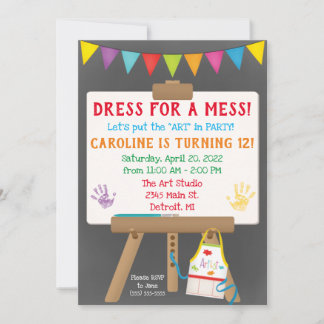 Kleid für ein Chaos, Party Einladung der Kunst