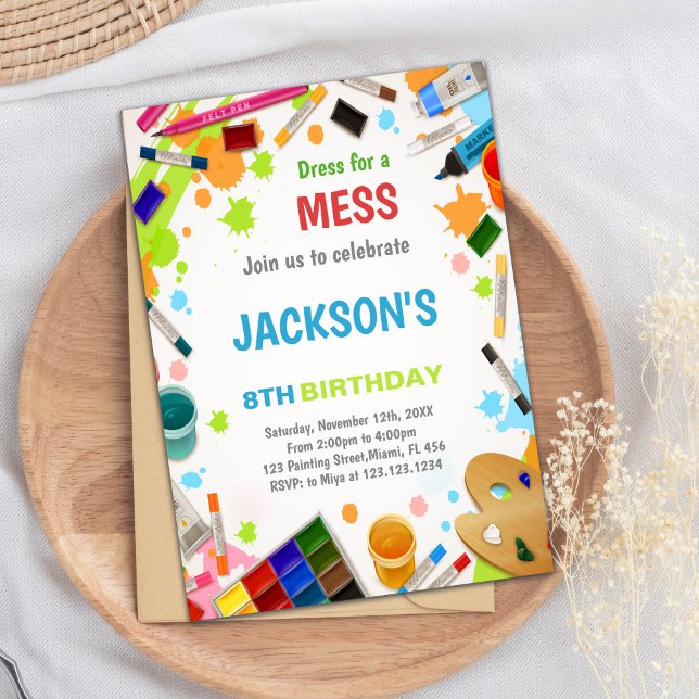 Kleid für Mess Paint Einladungen (Dress For Mess Paint Invitations)