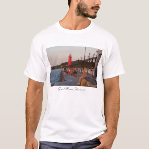 Kleid - großartiger Hafen, Michigan - gemalt T-Shirt