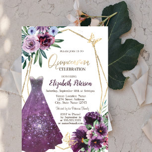 Kleid Mädchen, Veilchen Blumen Schmetterling Quinc Einladung