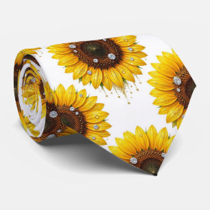 Kleide Dich Casual   Sonnenblumen und Diamanten Krawatte