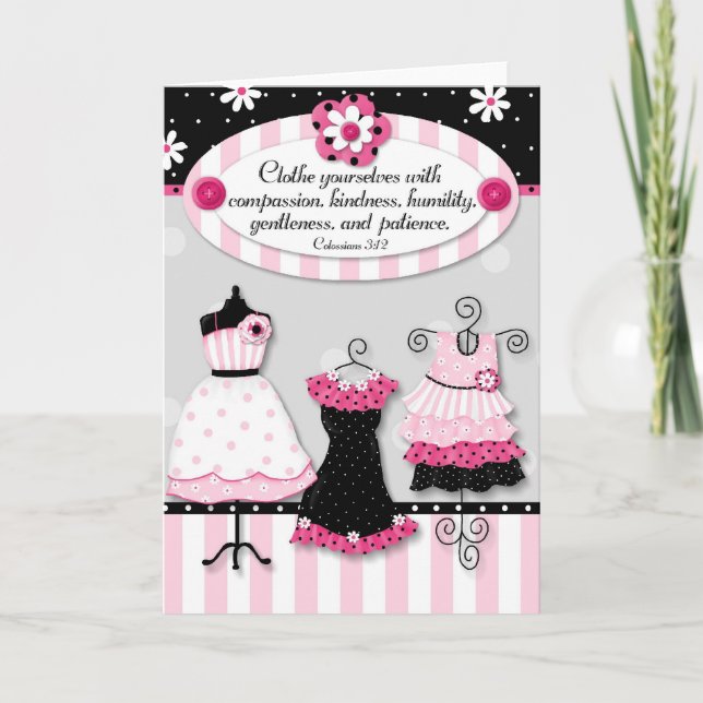 Kleiden Sie sich… "Schrifts-Ermutigungs-Karte Karte (Vorderseite)