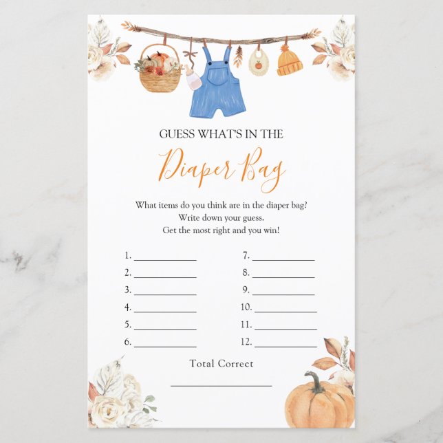 Kleider Pumpkin Fall Was ist in Windeln Beutel (Vorderseite)