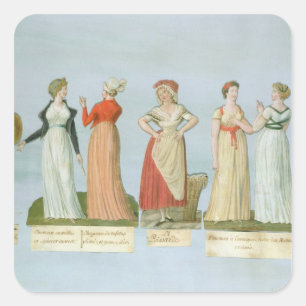 Kleider und Kostüme in der Vogue Quadratischer Aufkleber