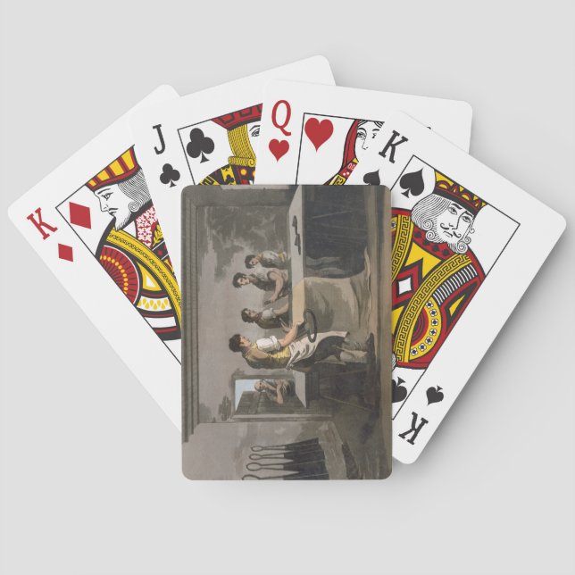 Kleiderableger, aus Grav "Kostüm von Yorkshire" Spielkarten (Rückseite)