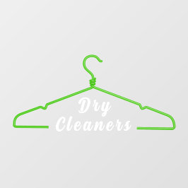 Kleiderbügel Trockenreinigung Geschäfts-Promo-Tür Fensteraufkleber