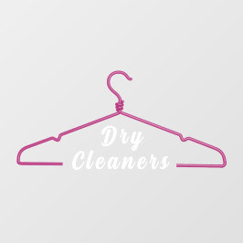 Kleiderbügel Trocknerreiniger-Geschäfts-Promo-Tür Fensteraufkleber