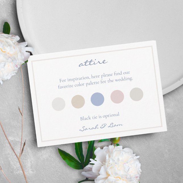 Kleidercode-Pastelle für RSVP-Hochzeiten Begleitkarte (Von Creator hochgeladen)