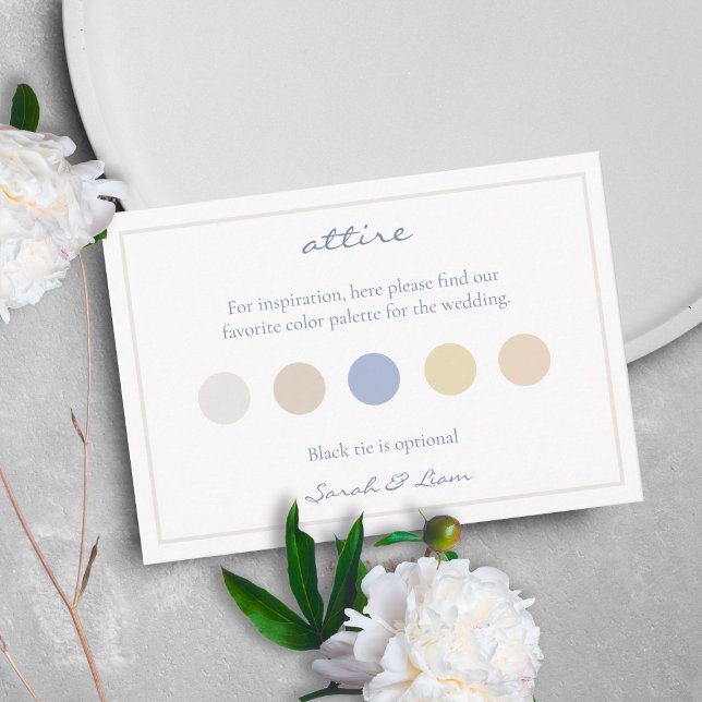 Kleidercode-Pastelle für RSVP-Hochzeiten Begleitkarte (Von Creator hochgeladen)