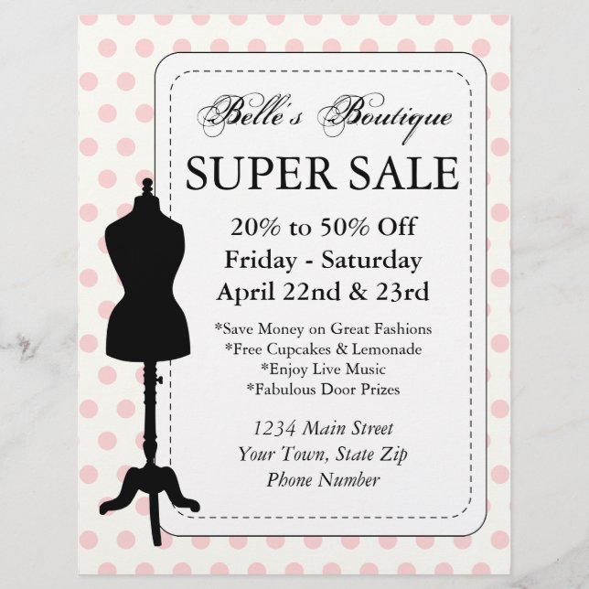Kleiderform Boutique Flyer (Vorne)