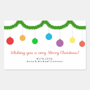 Kleiderhaken - Weihnachtsaufkleber Rechteckiger Aufkleber