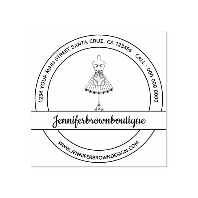 Kleidermannequin Nähen Gummistempel (Prägung)