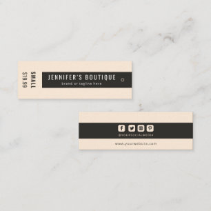 Kleidermarken für kleine Unternehmen, dunkelbraune Telefonnummerkarte