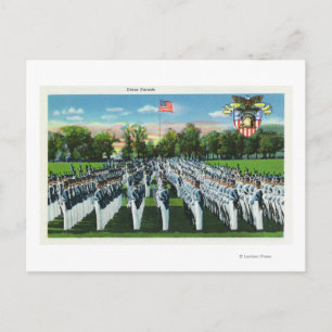 Kleiderparade der Militärakademie Postkarte