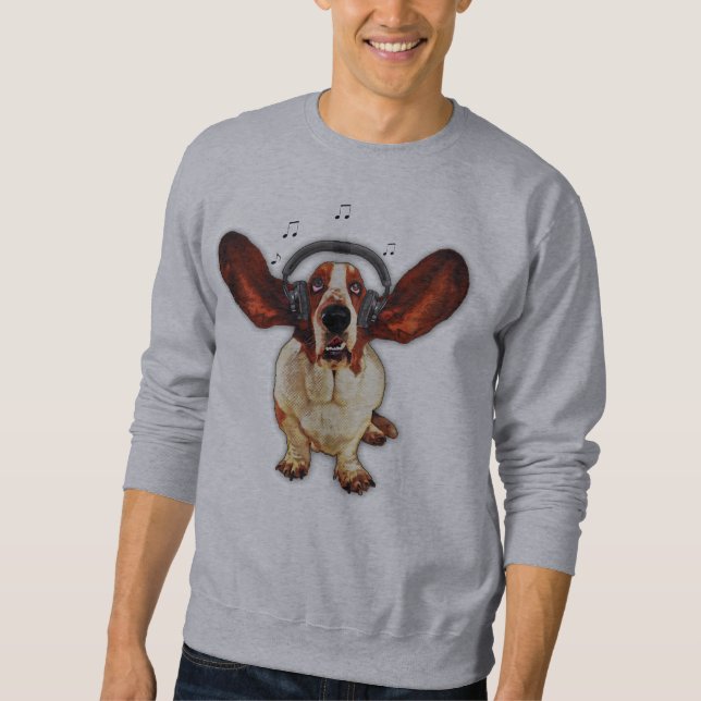 Kleiderraglan-Sweatshirt Basset Hounds Sweatshirt (Vorderseite)