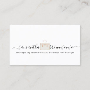 Kleidersack-Zubehör online handgefertigt Visitenkarte