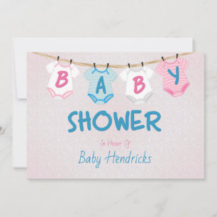 Kleidersäulenwaage Babydusche nach Maß Einladung