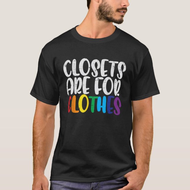 Kleiderschränke für Regenbogenfahnen Gay Pride All T-Shirt (Vorderseite)