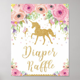 Kleiderständer für Einhorn und Fairy Baby Dusche Poster