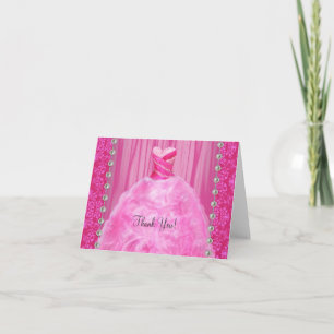 Kleidperlen Hot Pink Dankeskarten Dankeskarte