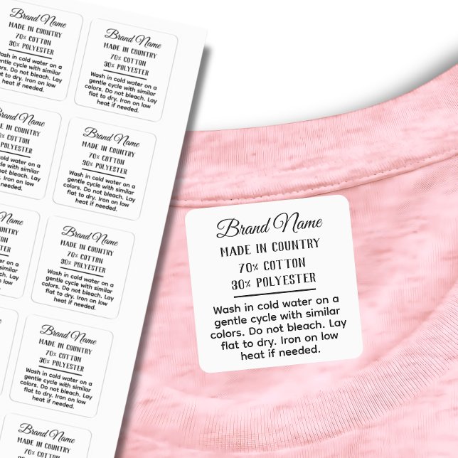 Kleidung aus schwarzem, rechteckigem Stoff Etiketten (Von Creator hochgeladen)