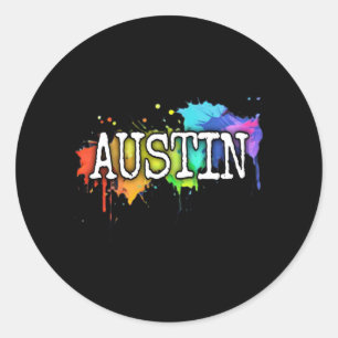 Kleidung für die Stadt Austin Texas State Capital Runder Aufkleber