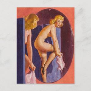 Kleidung Pin Up Postkarte