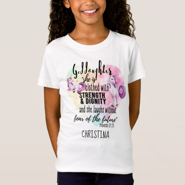 Kleidung Stärke Dignity Teen GODAUGHTER Zitat T-Shirt (Vorderseite)