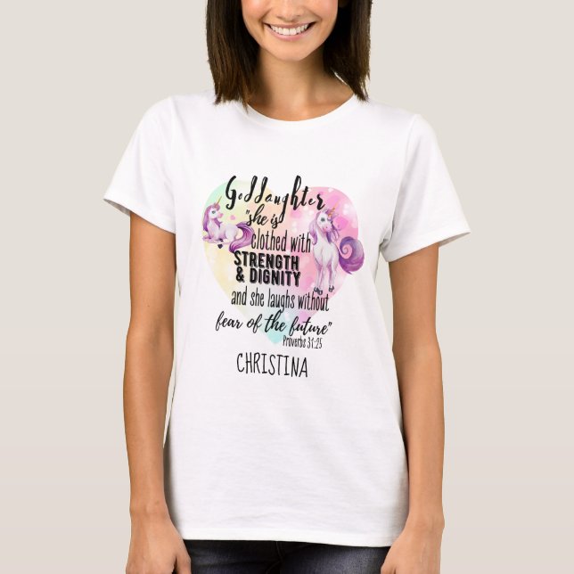 Kleidung Stärke Dignity Teen GODAUGHTER Zitat T-Shirt (Vorderseite)